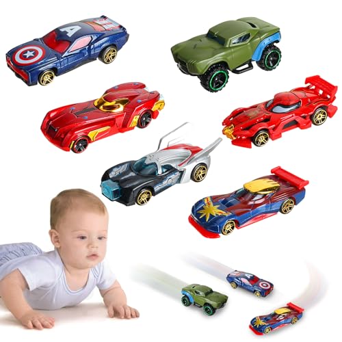 Mini Auto Spielzeug, 6 Stück Auto Spielzeug Set, Kleine Autos Spielzeug, Mini Auto Set Rennauto, Mini Autos Kinder,Mini-Auto-Modelle Spielpreise für Kleinkinder Mädchen Jungen Spielzeug von Sinwind