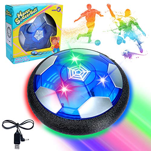 Sinwind Air Power Fußball, Spielzeug für Kinder, Ball mit LED-Licht, Hover Soccer Ball, Fußballspiele für drinnen und draußen, Geschenk zum Geburtstag, Weihnachten, für Jungen und Mädchen von Sinwind
