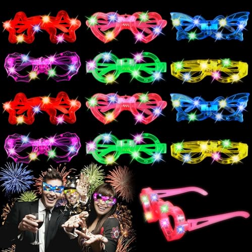 Sinwind Led Brille Mitgebsel Kindergeburtstag, 12 Stück Leuchtspielzeug Kinder Gastgeschenke, Rave Neon Partybrille Set, Leuchtendes Spielzeug für Kindergeschenk, LED Leuchtbrille Party Gadgets Sinwind Led Brille Mitgebsel Kindergeburtstag, 12 Stück Leuchtspielzeug Kinder Gastgeschenke, Rave Neon Partybrille Set, Leuchtendes Spielzeug für Kindergeschenk, LED Leuchtbrille Party Gadgets von Sinwind