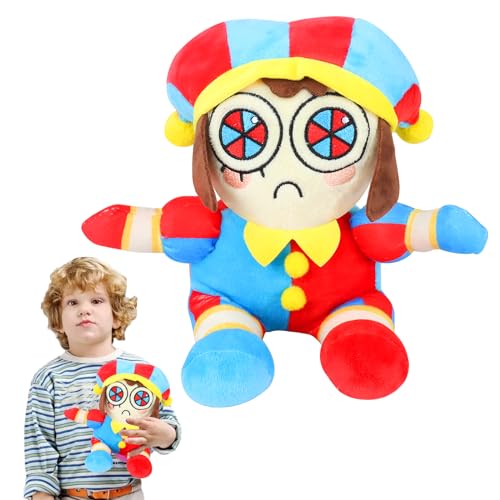 Sinwind The Digital Circus Plush, The Amazing Digital Circus Plush, Digitaler Zirkus Plüschtier, Pomni and Jax Plüschtier, Digital Circus Spielzeug Pomni Cartoon Plushies Doll für Kinder (Pomni) von Sinwind