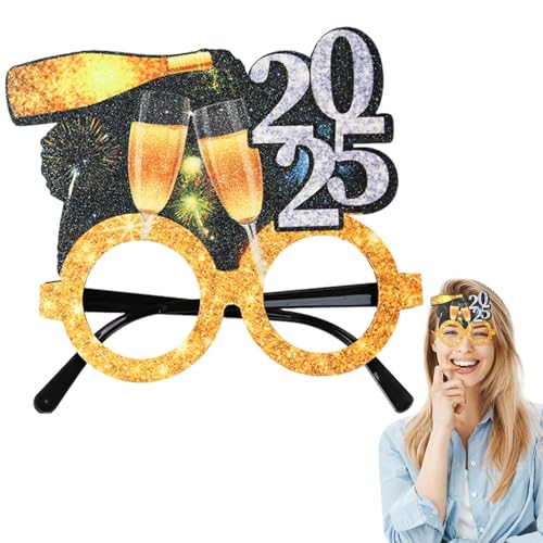 Sionhiuo 2025 Neujahrsparty-Brille – lustige Brillen-Dekoration, Neujahrsbrille, stilvolle Neujahrsparty-Zubehör, Foto-Requisiten, Brille für Damen und Herren Sionhiuo 2025 Neujahrsparty-Brille – lustige Brillen-Dekoration, Neujahrsbrille, stilvolle Neujahrsparty-Zubehör, Foto-Requisiten, Brille für Damen und Herren von Sionhiuo