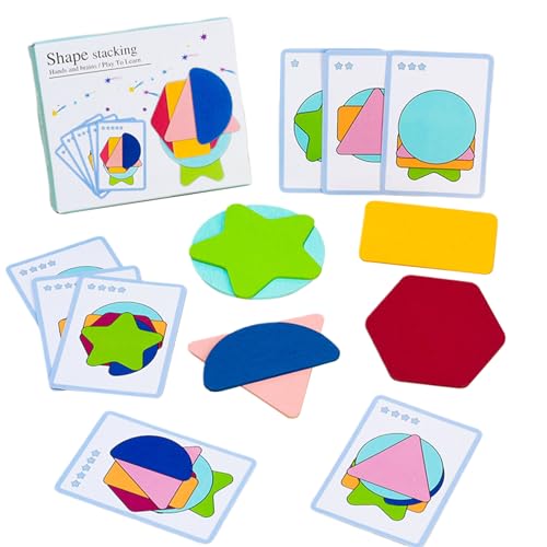 Sionhiuo Farbform Match -Spielzeug, Geometrie -Matching -Spiel | Farberkennung hölzerner Bildungslernen Enhancer,Vorschulssorter, unterhaltsame Glatte Geometrie -Sorting -Stapelspielzeug von Sionhiuo