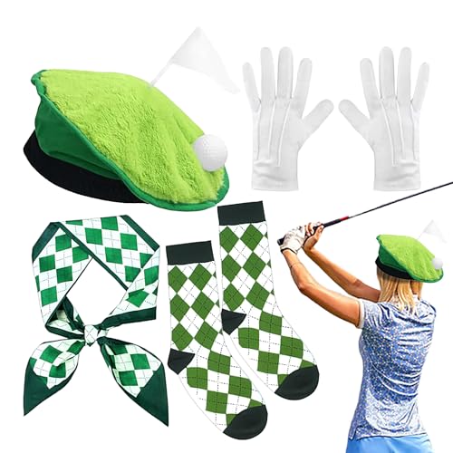Sionhiuo Lustige Golfhüte,Origineller Golferhut | Partyzubehör Leichtes Set Festliche Accessoires Für Outdoor Damen Herren Golfer Feier Halloween von Sionhiuo