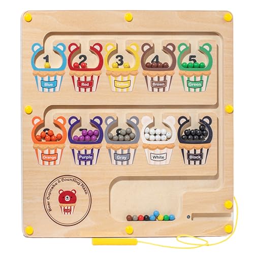 Sionhiuo Magnetisches Labyrinthbrett, Zahlen-Spielzeug - Magnetisches Sortierspiel für Vorschulkinder | Vorschulpädagogisches Spielzeug für und Mädchen im Alter von 3–5 Jahren, magnetisches Labyrinth von Sionhiuo