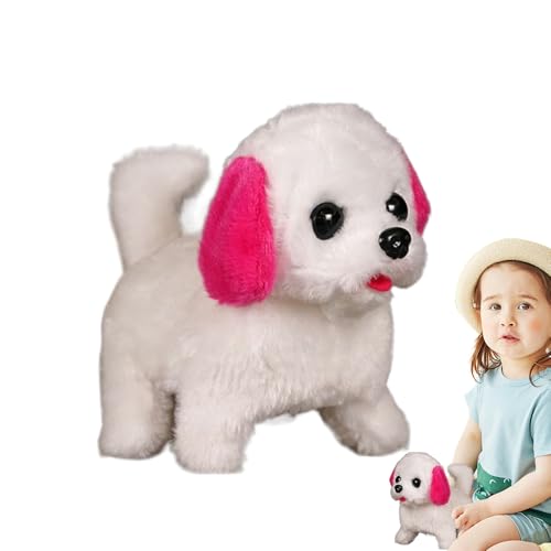 Sionhiuo Roboterhunde für Erwachsene, realistisches Roboterpuppenspielzeug - Roboter Walking Toy Barking Hund Plüschpuppe,Realistisches Begleittier Interaktives Stofftier für Kleinkind von Sionhiuo