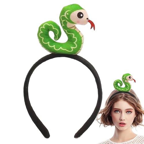 Sionhiuo Schlangen-Plüsch-Stirnband – Cartoon-Schlangen-Haarband, einzigartiges Haar-Accessoire, Stofftier-Kopfschmuck, 2025 Kostüm, Foto-Requisiten für Frauen Sionhiuo Schlangen-Plüsch-Stirnband – Cartoon-Schlangen-Haarband, einzigartiges Haar-Accessoire, Stofftier-Kopfschmuck, 2025 Kostüm, Foto-Requisiten für Frauen von Sionhiuo