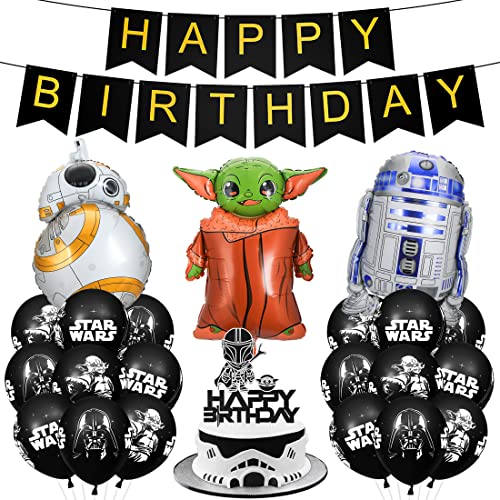 Deko Geburtstag Junge, Star Krieg Geburtstagsdeko, Party Deko Geburtstag, Sterne Wars Luftballon, Folienballon, Happy Birthday Banner, Große Kuchendeko für Partydeko Kindergeburtstag Deko Geburtstag Junge, Star Krieg Geburtstagsdeko, Party Deko Geburtstag, Sterne Wars Luftballon, Folienballon, Happy Birthday Banner, Große Kuchendeko für Partydeko Kindergeburtstag von Siphus