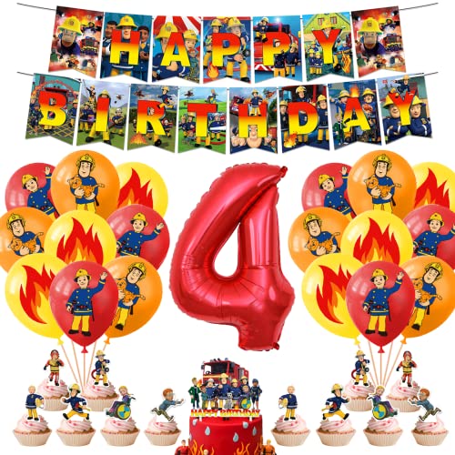 Geburtstag Luftballon 4, Geburtstag Dekoration, Party Deko Geburtstag, Happy Birthday Banner, Geburtstag Deko Set, Geburtstag Ballons, Tortendeko Geburtstag kinder von Siphus