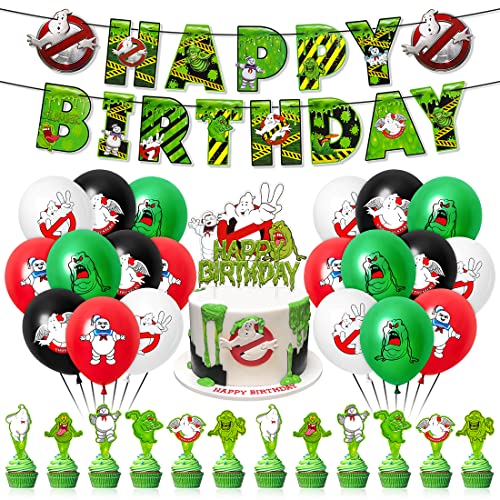 Kindergeburtstag Deko, Ghost Busters Deko Geburtstag, Luftballons Geburtstagsdeko, Party Deko, Ballons, Happy Birthday Banner, Torte Dekoration für Kinder Geburtstagsfeier Kindergeburtstag Deko, Ghost Busters Deko Geburtstag, Luftballons Geburtstagsdeko, Party Deko, Ballons, Happy Birthday Banner, Torte Dekoration für Kinder Geburtstagsfeier von Siphus