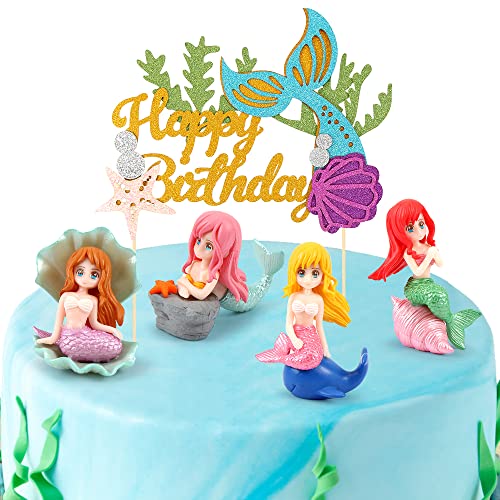 Tortendeko Meerjungfrau, 5 Stücke Meerjungfrau Kuchendeko, Tortenaufleger, Deko kindergeburtstag, Tortendeko Mädchen, fur Party, Torten Deko Tortendeko Meerjungfrau, 5 Stücke Meerjungfrau Kuchendeko, Tortenaufleger, Deko kindergeburtstag, Tortendeko Mädchen, fur Party, Torten Deko von Siphus