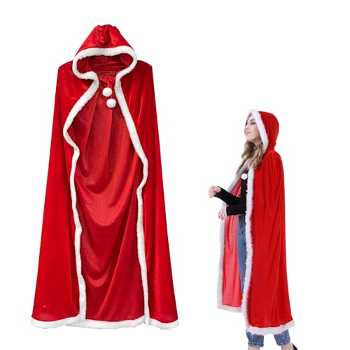 Sipiris Weihnachten Santa Umhang Mit Kapuze Lammfleisch mit weißem Rand rotes Cape Umhang Kostüm Samt Umhang Kapuzenmantel Weihnachts-Kostüm Für Kinder Cosplay Miss Santa Kostüm Sipiris Weihnachten Santa Umhang Mit Kapuze Lammfleisch mit weißem Rand rotes Cape Umhang Kostüm Samt Umhang Kapuzenmantel Weihnachts-Kostüm Für Kinder Cosplay Miss Santa Kostüm von Sipiris