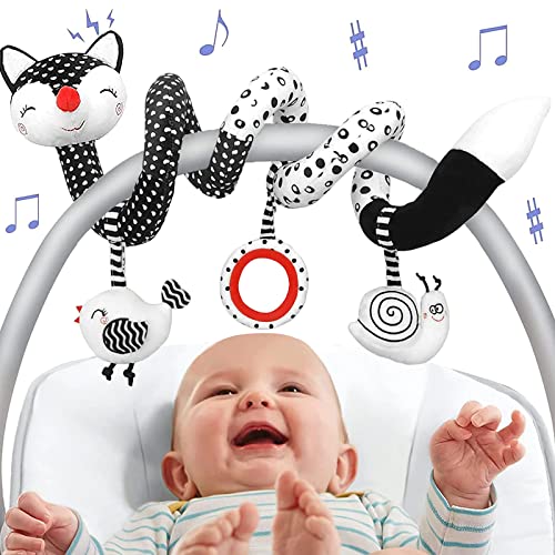 Baby Kinderwagen Spirale Aktivität Spielzeug - Neugeborenes Autositz Kinderwagen Spirale Wickeln um Krippe Kinderbett Weicher Hängendes Spielzeug für Babys Kleinkinder Kleinkinder von Sirecal