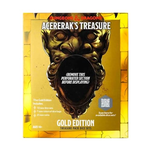 Acererak's Treasure – Gold Edition Schatzpack-Display (25 Sets mit je 7 Würfeln) von Sirius Dice