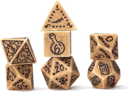 RPG Würfel-Set (7): Illusorischer Stein - Sandstein von Sirius Dice
