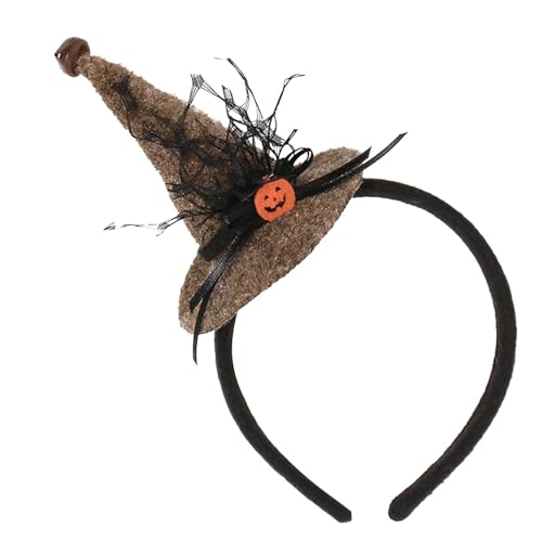 Halloween Kostüm Kopfbedeckung - Vintage Hexenhut Stirnband - Stilvolle Kopfschmuck mit Spinnennetz für Feiern Maskerade von Sirseon