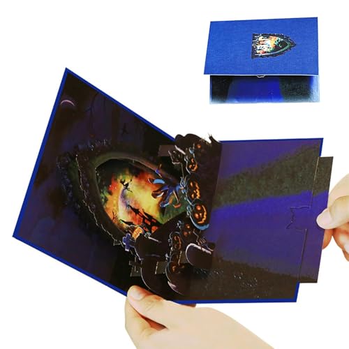 Halloween-Pop-Up-Karte | Lustige Karte für Halloween – Halloween-Geschenkkarte, gruselige Grußkarten, Halloween-Tag-Karte für Kinder, Klassenkameraden von Sirseon