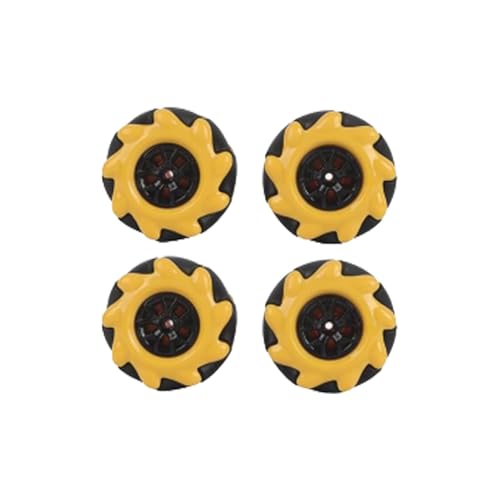 Mecanum Wheels Roboterteile – Roboter- , Omni- , 2 Paar Roboter-Fahrgestell, omnidirektionales Rad, 48 mm Radspielzeug-Komponenten, links und rechts von Sirseon