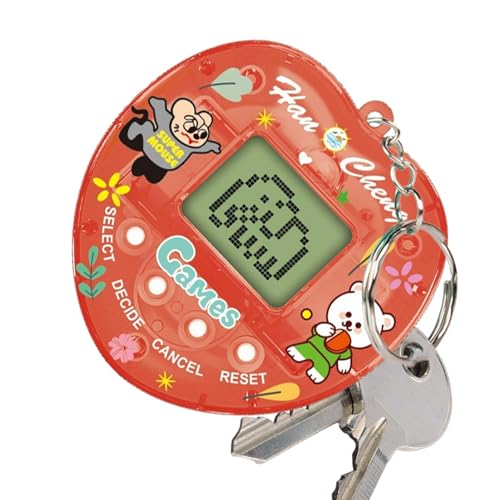 Sirseon Digitales Haustier-Schlüsselanhänger-Spiel, virtueller Haustier-Schlüsselanhänger | Digitales Haustier-Schlüsselanhängerspiel mit 168 Haustieren | Kinderspielzeug mit 4 Tasten, interaktives von Sirseon