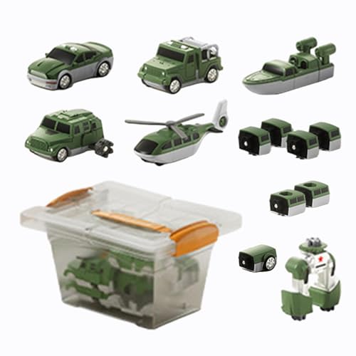 Sirseon Kinderspielfahrzeuge, zusammengebautes Spielzeugauto,Magnetisches, verwandelndes Spielzeugfahrzeug für Kinder - Fahrzeugblöcke, Sammelfiguren für Kinder für Schlafsaal, Wohnzimmer von Sirseon
