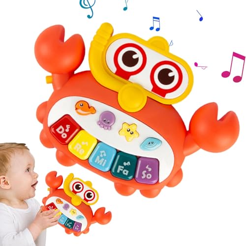 Sirseon Musikspielzeug für Kinder, Klavierspielzeug für Babys,Musikspielzeug, batteriebetriebene Klaviertastatur | Interaktives Spielzeug in Krabben-/Vogelform, Früherziehungsmusikinstrument für von Sirseon