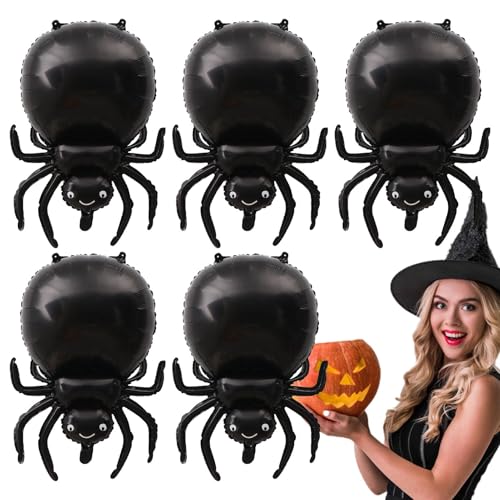 Spinnenballons Zubehör | Folienballons mit Spinne – Schwarze Spinne Foliendekorationen Tierthema Feier Kit für Halloween Dekoration Tag des Todes von Sirseon