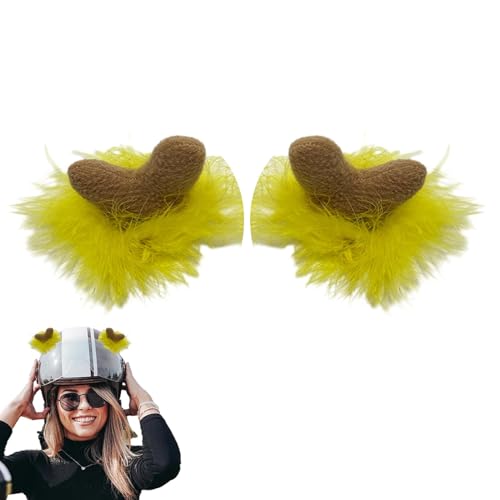 Weihnachtsgeweih Helme, Plüsch Hirschhörner, Plüsch Geweih Dekoration, Motorrad Schutzhelm Zubehör Niedliche Dekorationen, Hirschgeweih Helme | Plüsch Harte Hut Zubehör von Sirseon