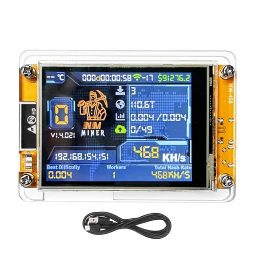 Sirxlevcy NMMiner NerdMiner V2 468KH/S BTC Solo Lottery Miner ESP32 2.8 Smart-Display Bitcoin Krypto-Lotterie-Miner von Sirxlevcy