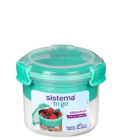 Sistema Breakfast TO GO Frischhaltedose mit Fächern und Löffel Sistema Breakfast TO GO Frischhaltedose mit Fächern und Löffel von Sistema