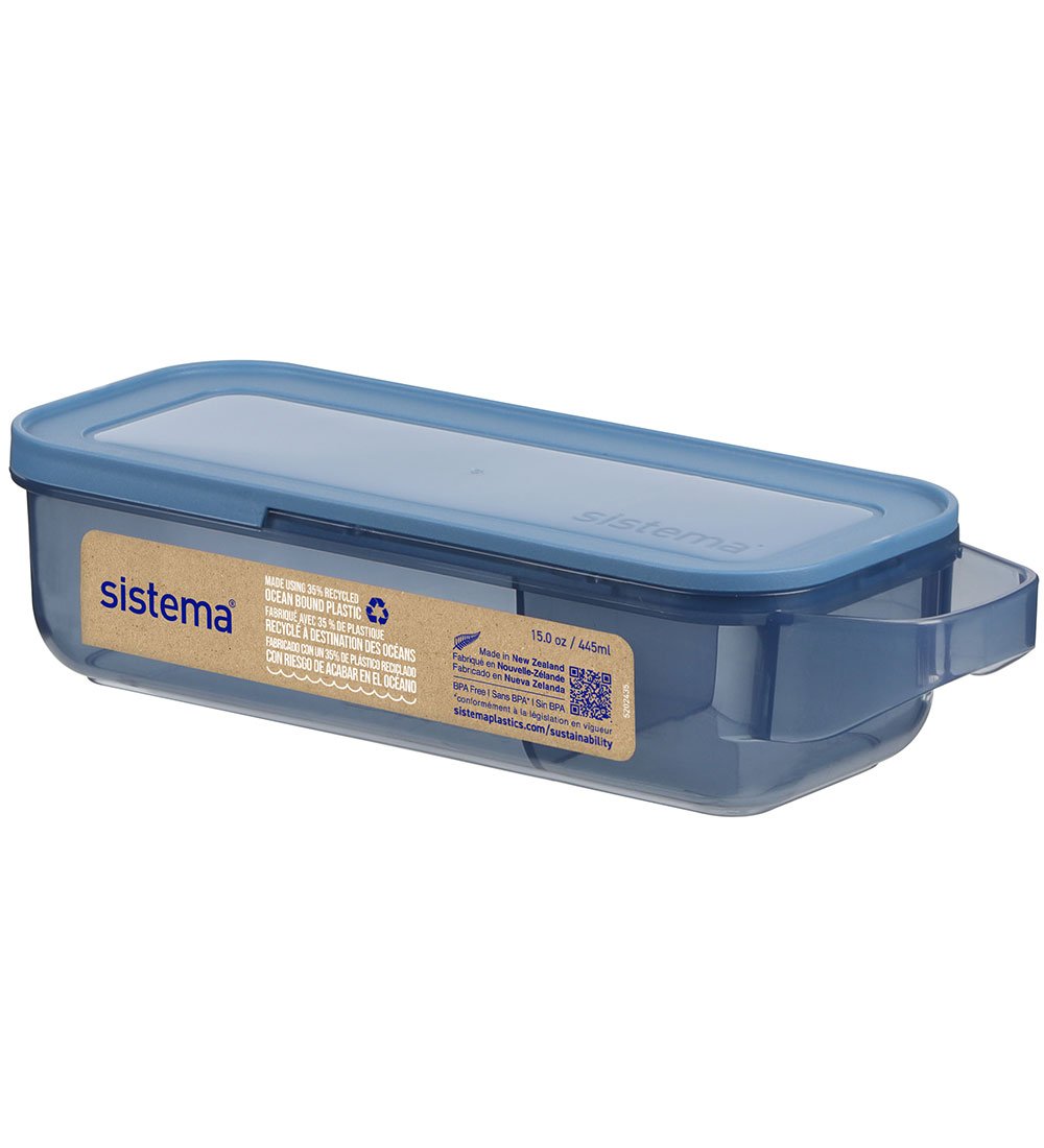 Sistema Brotdose - Rutsche Ente Snack - 445 ml - Blau - Sistema - One Size - Brotdosen von Sistema