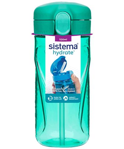 Sistema Hydrate Quick Flip Wasserflasche 520ml mit Trinkhalm Sistema Hydrate Quick Flip Wasserflasche 520ml mit Trinkhalm von Sistema