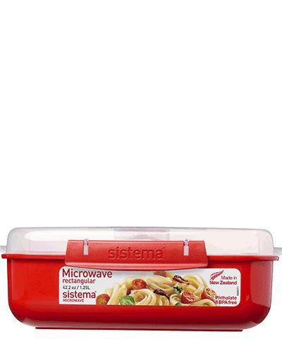 Sistema rechteckiger Mikrowellenbehälter 1,25-l-Lebensmittelbehälter mit Dampfventil Sistema rechteckiger Mikrowellenbehälter 1,25-l-Lebensmittelbehälter mit Dampfventil von Sistema