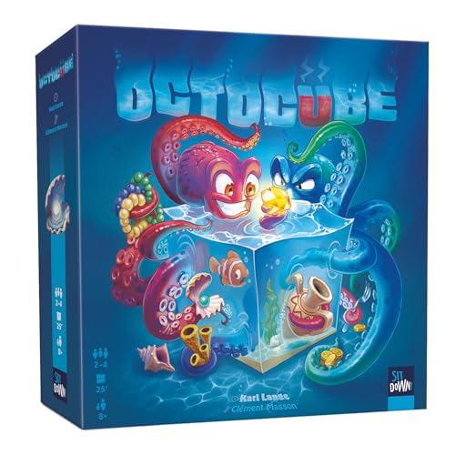 SitDown!, OCTOCUBE, Familienspiele, Magnetische Würfel für Geschicklichkeit und Strategie, Spannende Schatzjagd der Kraken, Für 2–4 Spieler ab 8 Jahren von SitDown!