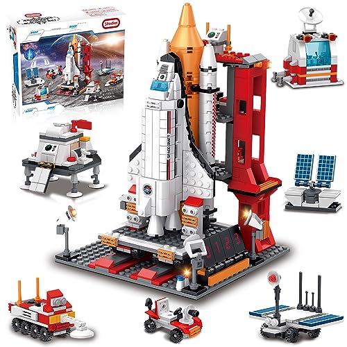 Sitodier Weltraumerkundung Shuttle Bauen Spielzeug, 1008pcs Luft- und Raumfahrt Baukasten für 6+ Jahre mit Rakete und Raketenwerfer, Konstruktionsspielzeug für 8-14 Jahre Jungen Mädchen von Sitodier