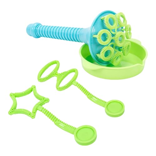 Siuwddee Bubble Blowers, Outdoor Bubbles,3X Bubble Maker - Bubbles Blasen Spielzeug mit Round Tray Manual Trompetenstab für Mädchen Spielplatz Hinterhof von Siuwddee