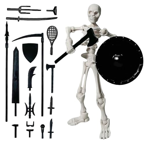 Siuwddee Halloween Skelett,Bewegliches Halloween-Skelett Modell - Zum Dekorieren Von Zuhause, Klassenzimmern, Eingangsbereichen & Tischen von Siuwddee