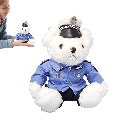 Siuwddee Richtlinien Kuscheltiere | Richtlinien Plüschtier | Weicher Plüschbär mit abnehmbarem Polizei, Plüschtier für Kinder, Mädchen und Siuwddee Richtlinien Kuscheltiere | Richtlinien Plüschtier | Weicher Plüschbär mit abnehmbarem Polizei, Plüschtier für Kinder, Mädchen und von Siuwddee