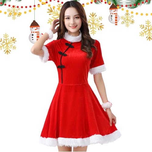Siuwddee Weihnachtsmann-Kleid Für Damen, Weihnachtsmann-Kleid,Santa Kleid Cosplay Kostüm | Weihnachtsmann-Kleid, Kurzärmeliges Rotes Weihnachtskleid Siuwddee Weihnachtsmann-Kleid Für Damen, Weihnachtsmann-Kleid,Santa Kleid Cosplay Kostüm | Weihnachtsmann-Kleid, Kurzärmeliges Rotes Weihnachtskleid von Siuwddee