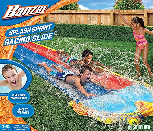 Banzai Splash Sprint Racing Slide, 488 cm L x 147 cm von BANZAI