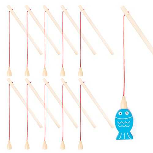 Sixfolo 10 Stück Magnetische Angelrute Kinder Magnet Angelspiel aus Holz Hölzerne Magnetisches Fischerspiel Angeln Kinder Spielzeug mit Magnet für Jungen und Mädchen Sixfolo 10 Stück Magnetische Angelrute Kinder Magnet Angelspiel aus Holz Hölzerne Magnetisches Fischerspiel Angeln Kinder Spielzeug mit Magnet für Jungen und Mädchen von Sixfolo