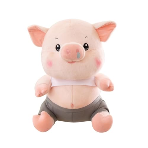 Schwein Stofftier Riesen Kuscheltier, Schwein Plüsch Spielzeug, Schweinchen Plüschtier, Kuscheltier Schwein Puppe Spielzeug Schlafen Umarmung Kissen, Stofftier Schweine für Kinder (35cm,Rosa) von Sixfox