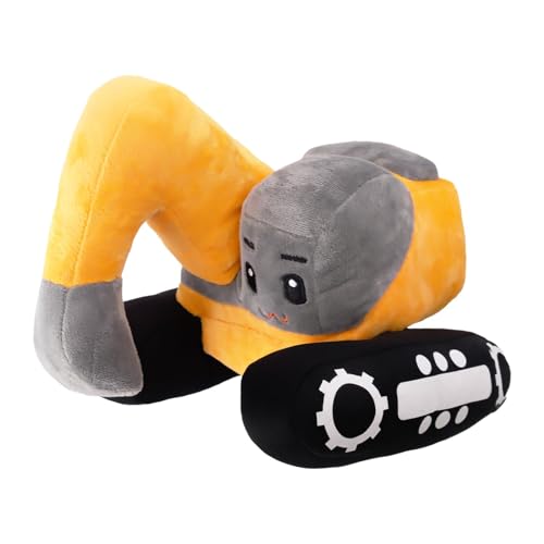 Sixfox Bagger PlushToy, 26 * 23cm Bagger Puppe Plüschtier, Cartoon Bagger Kuscheltier Geburtstagsgeschenk für Kinder von Sixfox