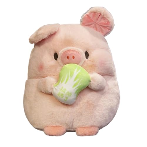 Sixfox Schwein Puppe werfen Kissen Plüschtier,Weiche Spielzeugpuppe Kissen, Cartoon Kinder Begleiten Kuscheltier Stofftiere (25 cm,Schwein) von Sixfox