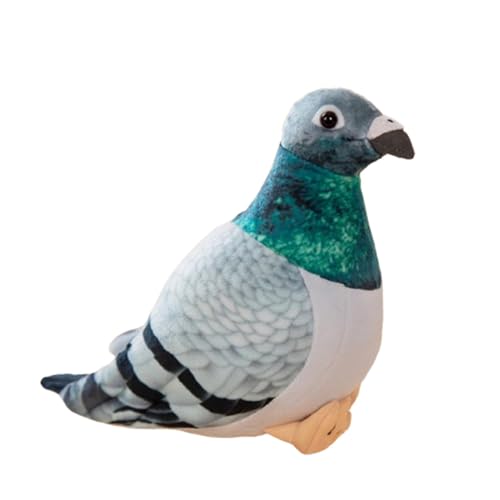 Sixfox Taube Kuscheltier, Taube Plüschtier Kuscheltier Taube Vogel Plüschtier Puppe, Kawaii Kuscheltier Vogel, für Jungen und Mädchen Geburtstag (20 cm,Grün) von Sixfox