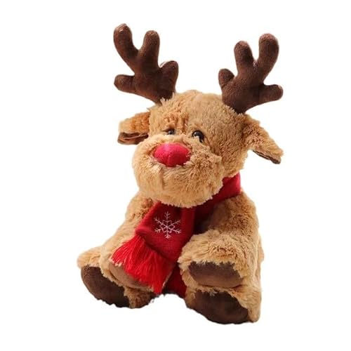 Spielzeug Orignalpelz, Karibou Braun, weiches und niedliches Tier, für Kinder (Braun, 30 cm) von Sixfox
