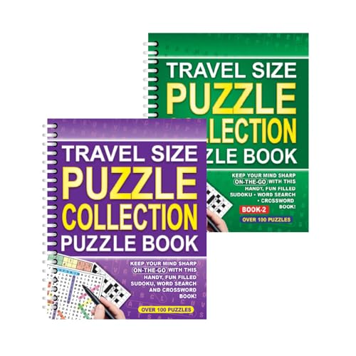 Sixstore A5 Spiralbindung Reisegröße 3 in 1 Sudoku, Wortsuche, Kreuzworträtsel-Sammelbuch, Grün und Lila, 2 Bücher Sixstore A5 Spiralbindung Reisegröße 3 in 1 Sudoku, Wortsuche, Kreuzworträtsel-Sammelbuch, Grün und Lila, 2 Bücher von Sixstore