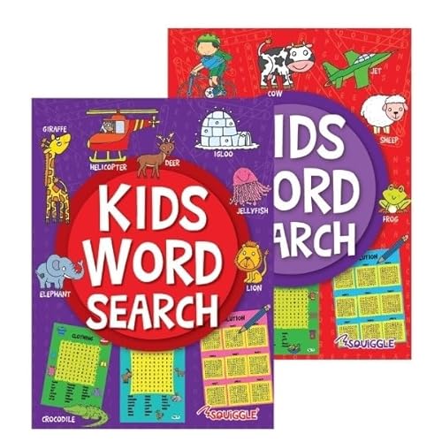Sixstore Kinder-Wortsuche-Puzzle-Buch, 2er-Set, The Kids' Book of Wordsearches, Größe 27 x 20 cm, Wortsuche für Kinder ab 7 Jahren, 2 Bücher Sixstore Kinder-Wortsuche-Puzzle-Buch, 2er-Set, The Kids' Book of Wordsearches, Größe 27 x 20 cm, Wortsuche für Kinder ab 7 Jahren, 2 Bücher von Sixstore