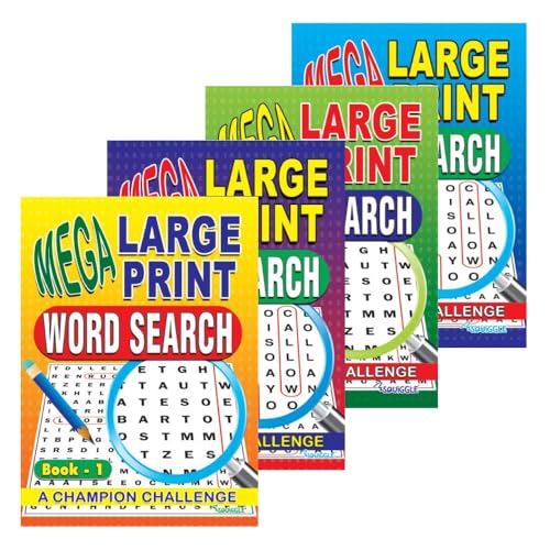 Sixstore Mega Large Print 4er Set, Wortsuche Puzzlebuch Größe A4, Wordsearch Bücher Sixstore Mega Large Print 4er Set, Wortsuche Puzzlebuch Größe A4, Wordsearch Bücher von Sixstore
