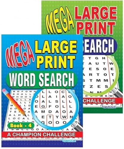Sixstore Mega Large Print Set of 2, A4 Word Search Puzzle Book, Blue and Green Books Sixstore Mega Large Print Set of 2, A4 Word Search Puzzle Book, Blue and Green Books von Sixstore