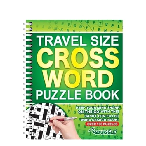 Sixstore Wiro A5 Spiralbindung Reisegröße Kreuzworträtsel Puzzle Buch Cross Word Brain Teasers Grün von Sixstore