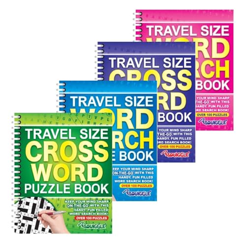 Sixstore Wiro Puzzlebuch für unterwegs, A5, Spiralbindung, 4 Stück von Sixstore